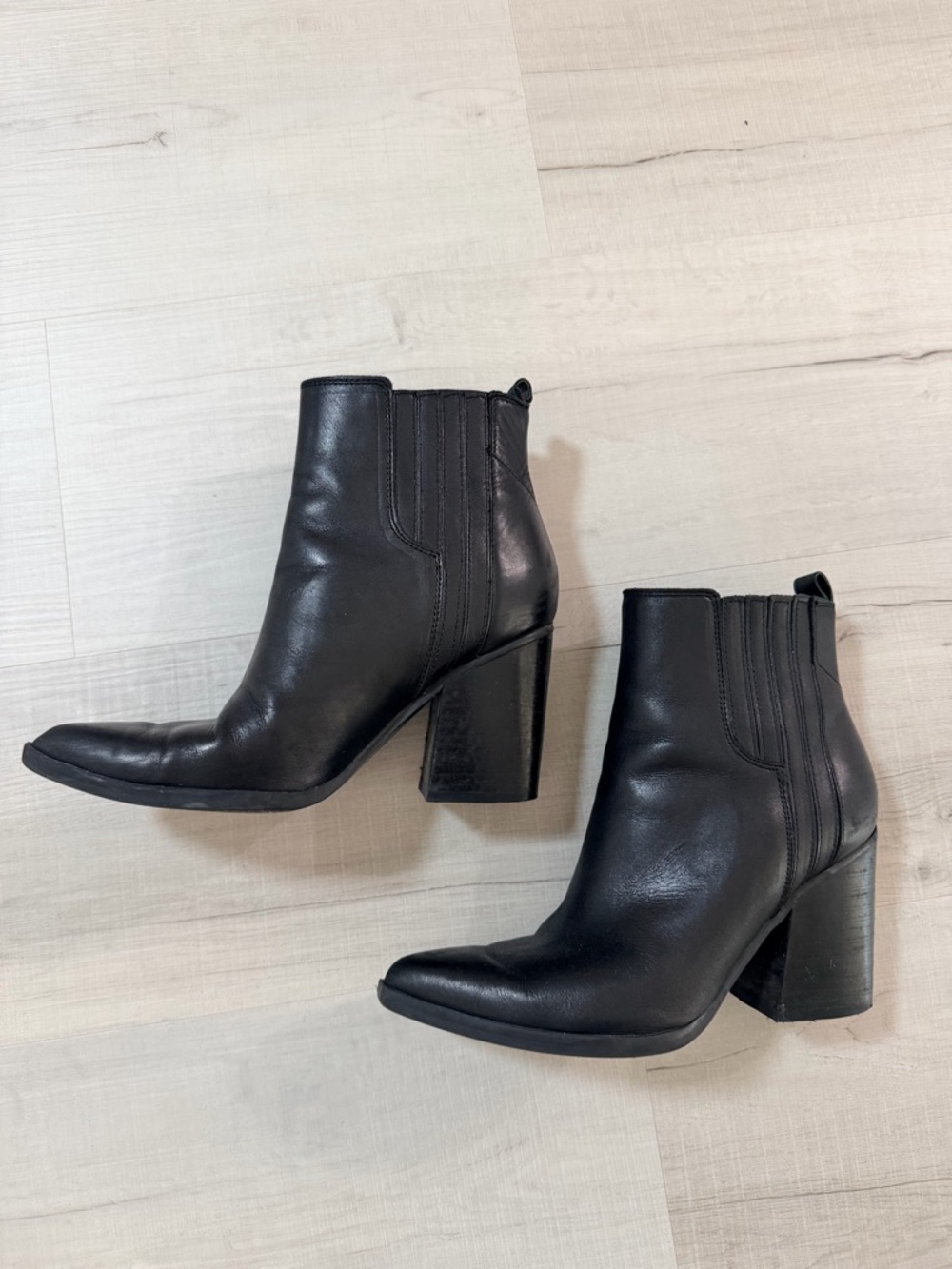 Marc Fisher Oshay Pointed Toe‎ Block Heel Boot Size 36.5 - Picture 3 of 14